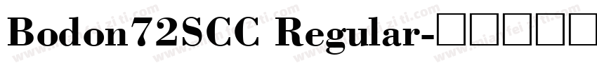 Bodon72SCC Regular字体转换
